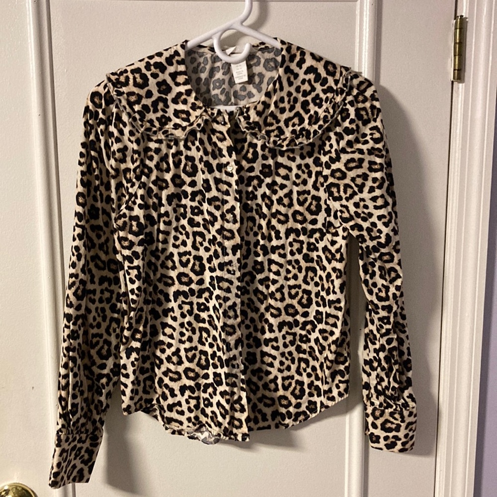 H&M leopard blouse